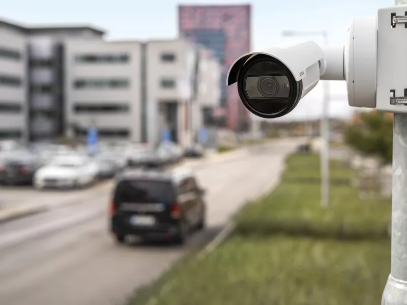 LPR camera at car park entry